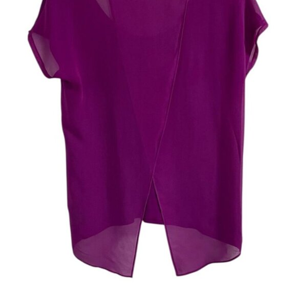 EXPRESS Flowy Top with Sheer Cross Back (S) - Picture 4 of 6